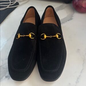 Gucci Black Suede Horsebit Loafers Men’s Size 41 Made in Italy Estate Find